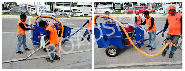 Asphalt Crack Sealing Machine On-site Show