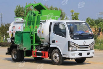 Dongfeng 4cbm Tr hydraulic dumping garbage truck