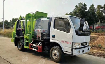 Dongfeng 5cbm hydraulic dumping garbage truck