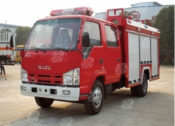 ISUZU 1.5T foam fire truck water 450kg, foam 200kg