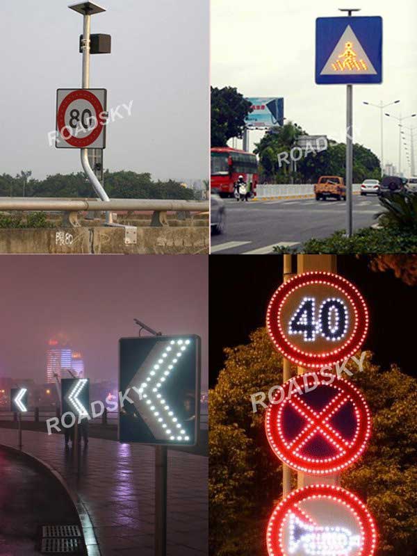 On-Site Use of Led Traffic Signs