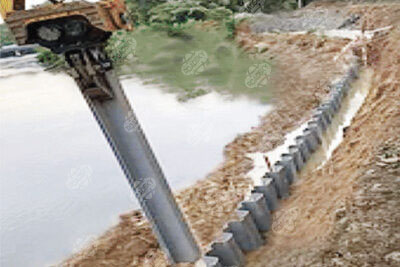 PVC Sheet Pile Installation Example
