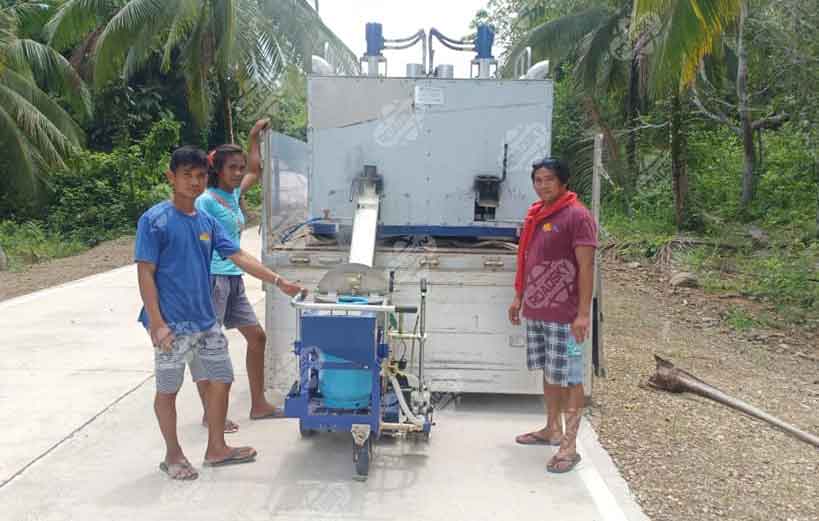 RS-4A-1200 Double Tank Thermoplastic Paint Preheater Application