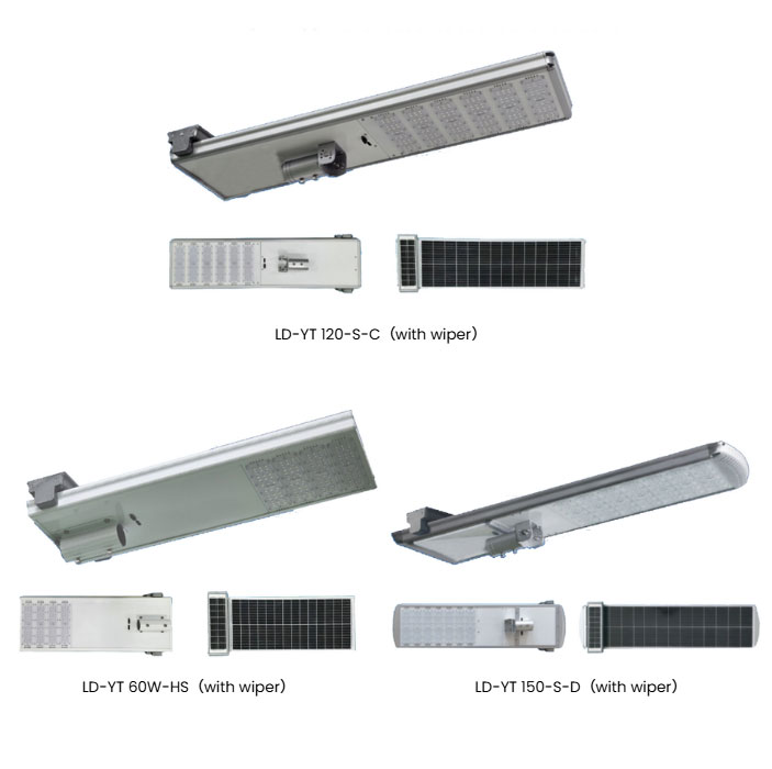 Solar Integrated Lamp with Wiper