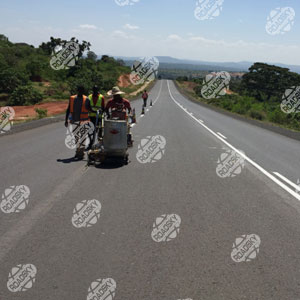 Thermoplastic Road Marking Paint Application