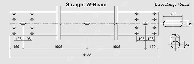 W Beam Guardrails Size