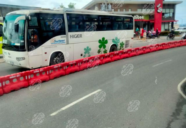 Water Filled Road Barrier In-Warehouse & On-Site